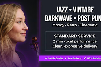 record dixieland, jazz vocal, darkwave, vintage, post punk as a female vocalist