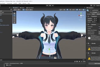 create low poly 3d models, rig and convert assets for vrchat vrm, mmd, stl, game