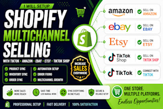 set up shopify multichannel selling with amazon ebay etsy tiktok