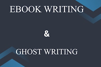 write book editing, ghostwriting, ebook ghostwriter and ebook writing