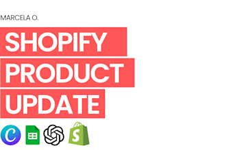 update shopify products info, variants, descriptions, skus