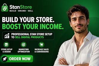 setup stan store design stan store marketing stan store optimization