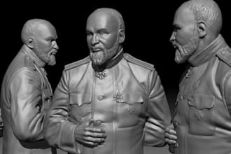 sculpt 3d model for 3d printing, character, statue, miniature
