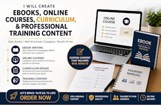 create ebooks, online courses, curriculum, and professional training content
