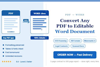 convert PDF to editable word document with ocr and formatting preserved