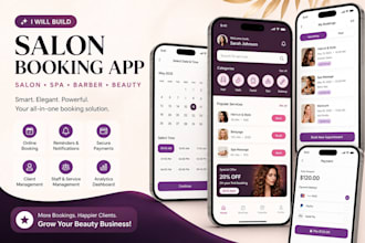 build salon booking app, salon app, booking app, spa app, barber app, beauty app