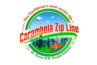 make carambola zip line park logo with adventure outdoor