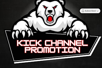 do organic followers, kick live viewers and chatters for kick channel promotion