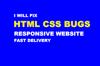 fix HTML CSS issues and make your website responsive