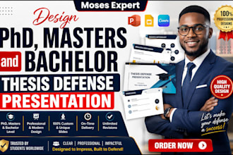 design phd, masters and bachelor theses defense presentation professionally