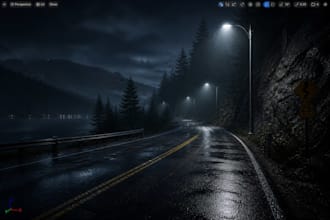 create dark road or night scene in unreal engine 5