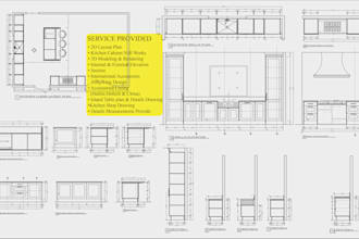 design furniture 2d layout, millwork, details cad drawings