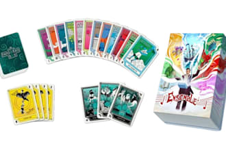 custom card game design board game tcg ccg card illustration playing card box