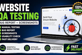 do website QA testing, bug reporting, and usability testing