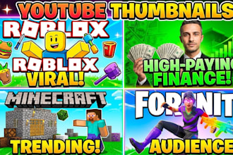 design eye catching youtube thumbnail, banner