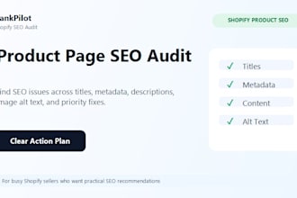 find and fix shopify product SEO issues