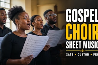 create gospel choir sheet music satb arrangement and transcription