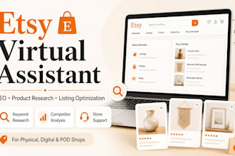 be your etsy virtual assistant for SEO and product research