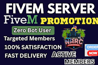 do fivem server promotion, discord advertising rust dayz gaming server promotion
