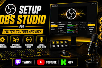 setup configure obs studio for live streaming recording