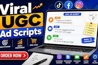 write high converting ugc ad scripts for tiktok and facebook ads