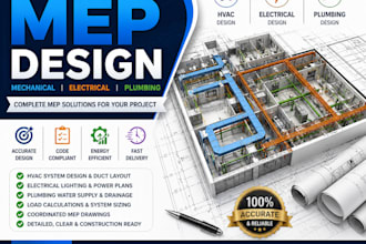 design professional mep, hvac, electrical and plumbing plans