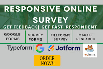 create survey form,, google forms and market research