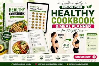 carefully design your healthy cookbook and meal planner for weight loss