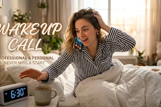 provide professional morning wake up call and accountability coaching reminder