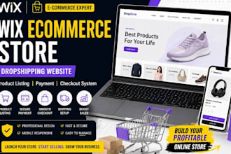 build wix ecommerce store dropshipping website product listing checkout system
