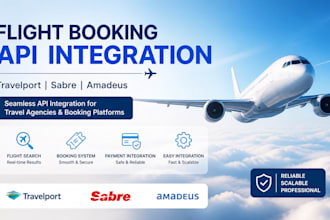 integrate flight booking API travelport sabre amadeus and build ota system