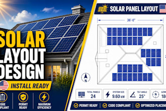design roof solar panel layout USA pv system placement plan for installation