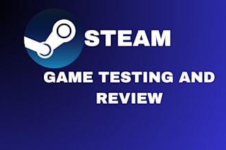 test and review games on steam and other platforms