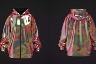stretch3d garment on virtual avatar,unisex tshirt,chiffon fabric cloth,browzwear