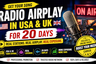 do radio airplay promotion, song promotion on USA UK college radio stations