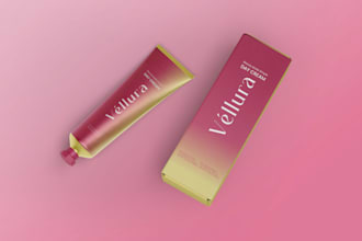 design cosmetic packaging  skincare label for beauty products