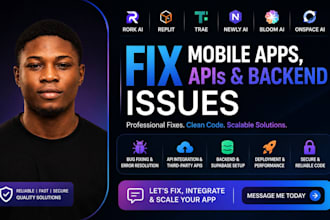 fix rork ai, replit, trae, newly ai, bloom ai, onspace ai mobile apps