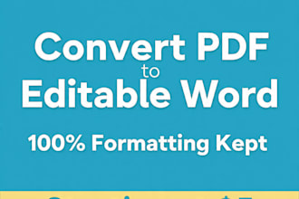 convert PDF to editable word document in 24 hours