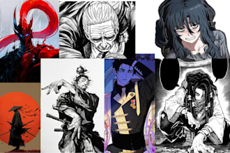 draw manga comic page anime manhwa illustrations