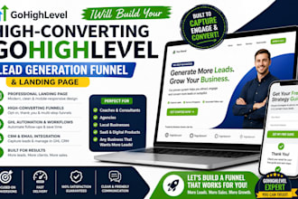 build a gohighlevel lead generation funnel, ghl crm and opt in ghl landing page