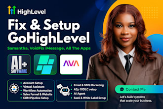 gohighlevel agency with samantha ai, all the apps and voidfix imessage