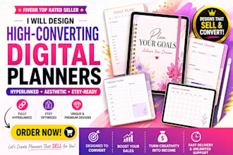 planner design, esty digital planner or journal design