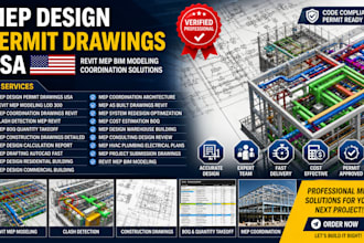 mep permit drawings usa revit mep bim modeling coordination hvac plumbing