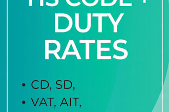 eight digit hs code and duty rates for bangladesh  imports