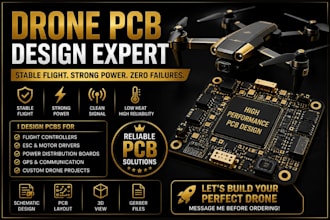 design advanced drone pcb for flight control motors  power systems