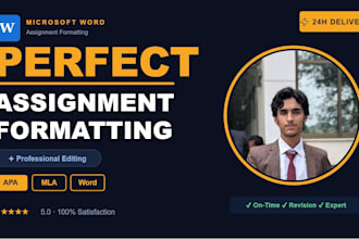 format your assignment professionally in apa,mla style