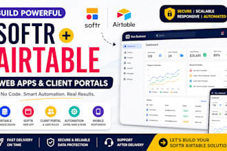 build softr airtable web app client portal crm automation