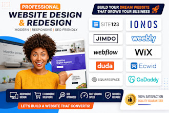 design jimdo duda webflow website store redesign wix site123 ionos ecwid website