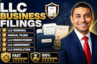 provide llc renewal annual filing, llc reinstatement, amendment and dissolution