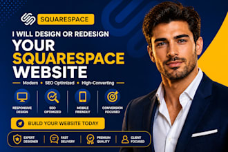 do modern squarespace website design, redesign and seo optimization